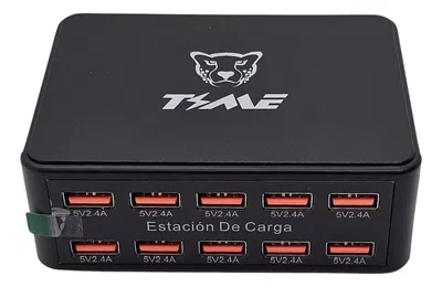 Estación carga 10 Puertos Inteligentes USB 60W 2.4W