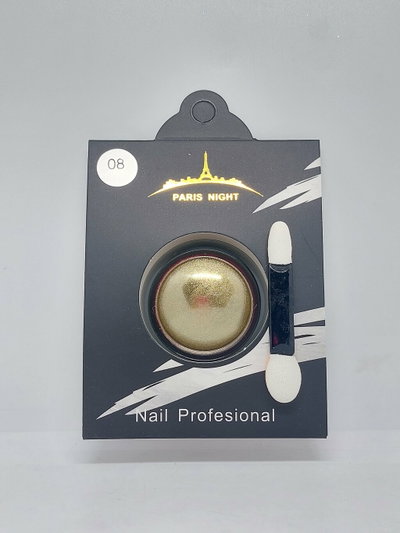 Paris Night Polvo Espejo Dorado y Plateado Premium
