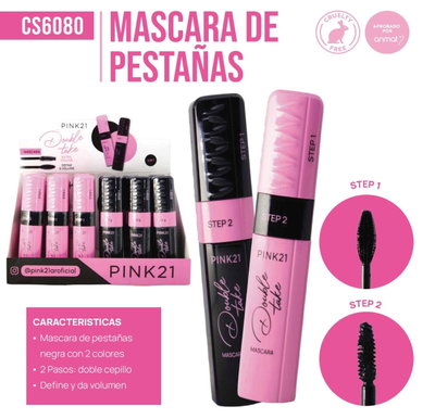 Pink 21 Mascara De Pestañas Rosa Y Negra