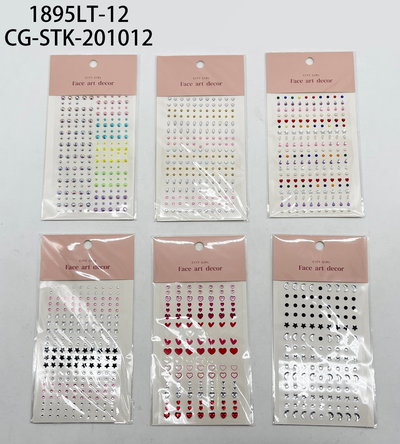 City Girl Gemas auto adhesivas para rostro tamaños 1895LT-12