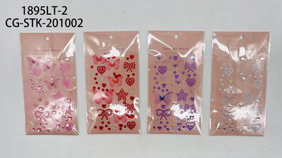 City Girl Gemas auto adhesiva para rostro corazon y estrella 1895LT-2