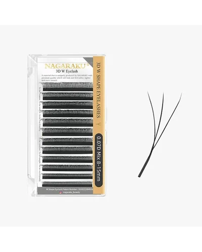 Nagaraku Pestaña 3D 14mm 0.7D