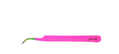 Pinza Curva Pink Lv-49