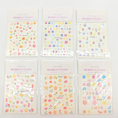 Sticker City Girl Flores 6D GO-25099