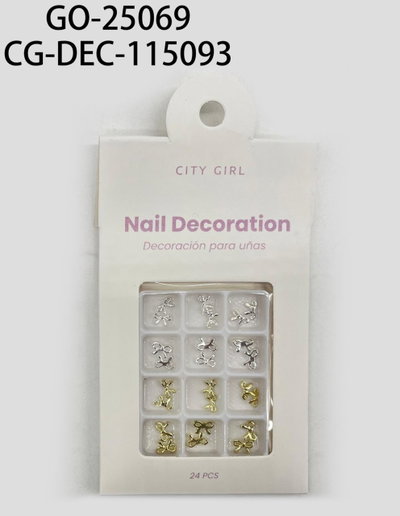City Girl Apliques Moñitos metal  GO-25069