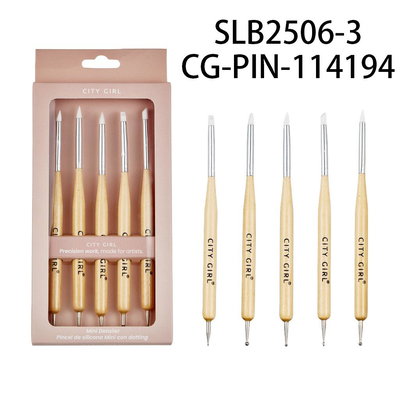 SLB2506-3 City Girl Set de Pinceles para nail art doble 