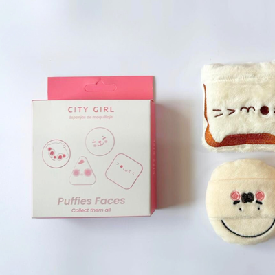 City Girl Esponja de Maquillaje Peluche Soprpresa x4u JM27218-4