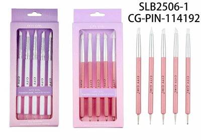 SLB2506-1 City Girl Set de Pinceles para nail art doble