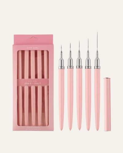SLB2506-12 City Girl Set De Pinceles Liners 5 Pcs