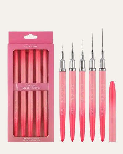 SLB2506-10 City Girl Set De Pinceles Liners 5Pcs