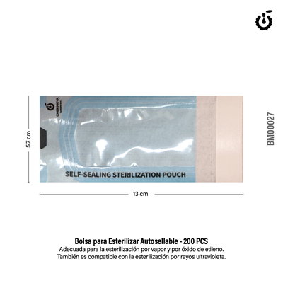 Cherimoya Bolsita Descartable Para Esterilizar Medida 13x5,7 200pcs