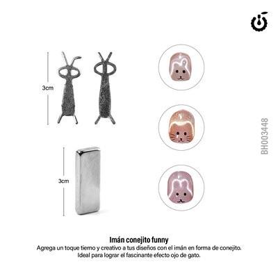 Cherimoya Imán + Alambre Forma De Conejo