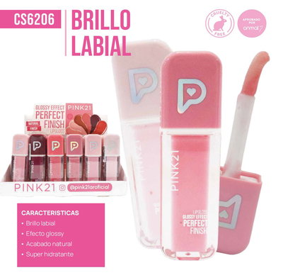 Pink 21 Lip Gloss Glossy Effect Cs6206