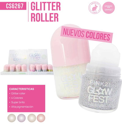 Pink 21 Glitter Roller Cs6267