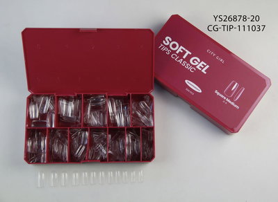 YS26878-20 City Girl TIPS SOFT GEL CLASSIC Square Medium 504 pcs del 0 al 11