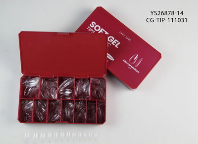 YS26878-14 City Girl TIPS SOFT GEL CLASSIC Almond Medium 504 pcs del 0 al 11