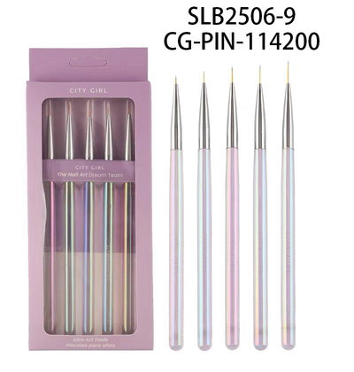SLB2506-9 City Girl Set Pinceles Liners 5PCs