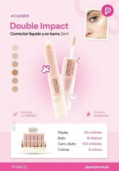 Pink 21 Corrector Duo CS2699 x Caja Cerrada