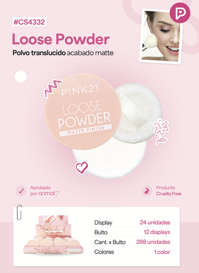 Pink 21 Polvo Translucido CS4332 x Unidad