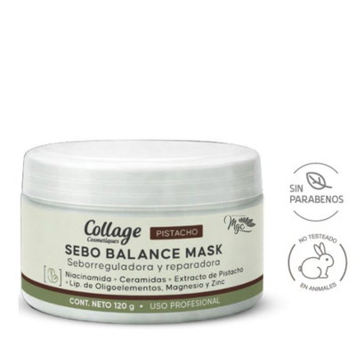 Collage Mascarilla Sebo Blance Mask Pistacho