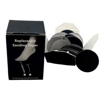 Fresas y Repuestos de lijas de pedicuria x50u Caja negra