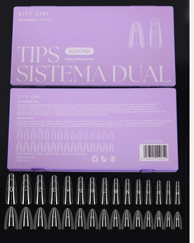 City Girl Tips Sistema Dual Almendra cg-tip-111061