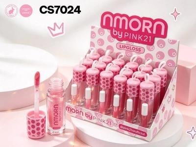 CS7024 Pink 21 Brillo Labial + Llavero Amora