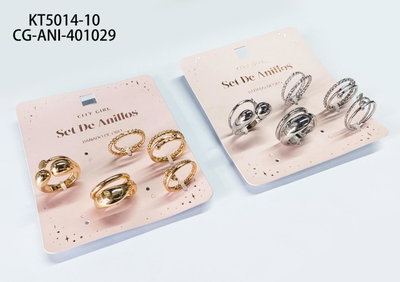 KT5014-10 City Girl Set de Anillos
