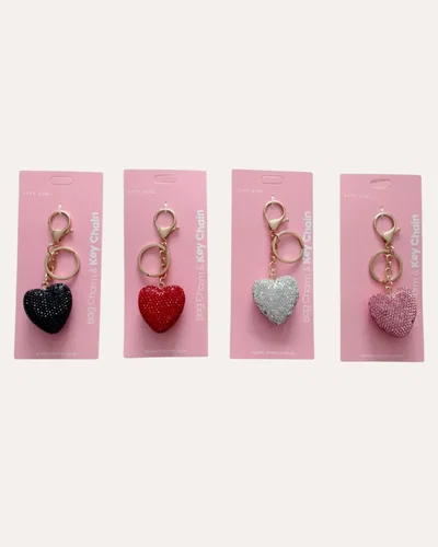 KX56040-5 City Girl Llavero Con Strass Corazon 