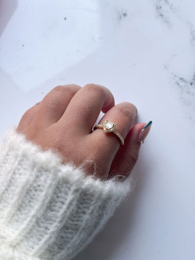 Anillo corazón Premium dorado