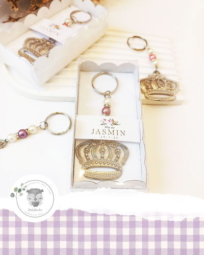 Souvenir Corona para 15 años + Cajita + Tarjetita Personalizada