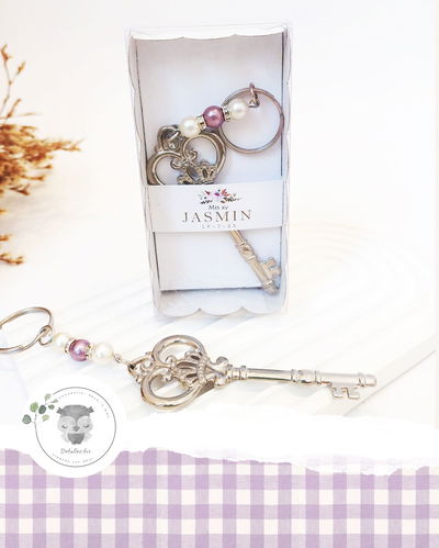 Souvenir Llave para 15 años + Cajita + Tarjetita Personalizada