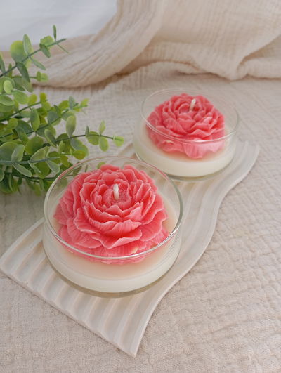 VELA PEONIA EN RECIPIENTE - DISCONTINUO