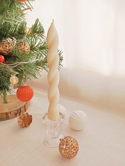 TORSADA BLANCA - VELA PARA CANDELABRO