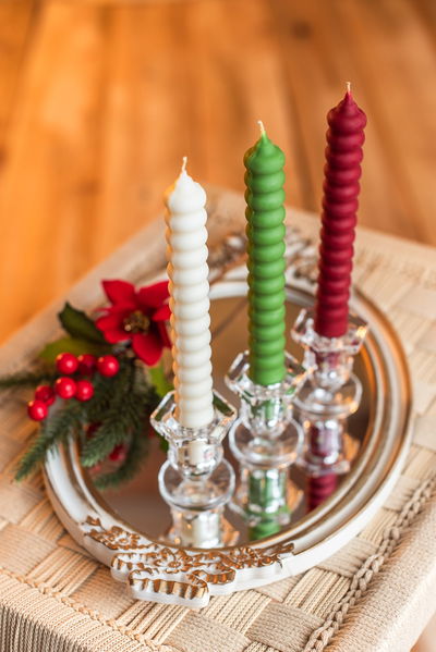 ESPIRALADA GRUESA COLOR CAJA X UNI- VELA PARA CANDELABRO