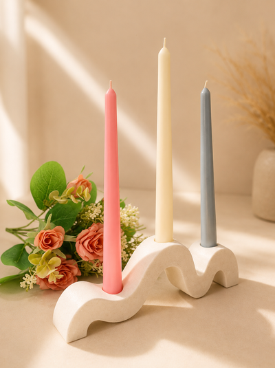 CANDELABRO ONDAS TRIPLE