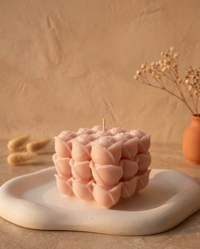 BUBBLE ROSAS - VELA DE CERA DE SOJA