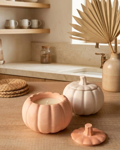 VELA EN CUENCO CALABAZA