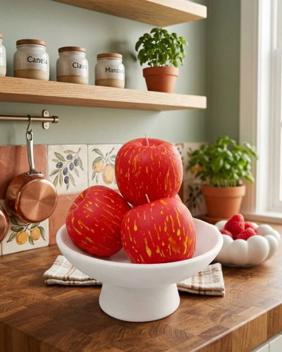 VELAS MANZANA X 4