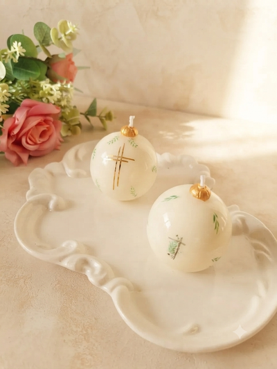 POR PEDIDO- SOUVENIR CERAMIC CANDLE ESFERA X10 UNI.