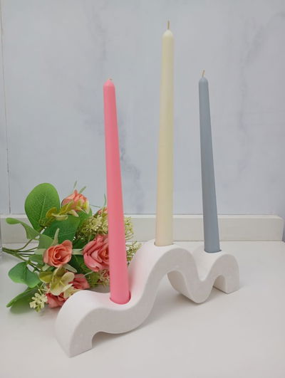 CANDELABRO ONDAS TRIPLE