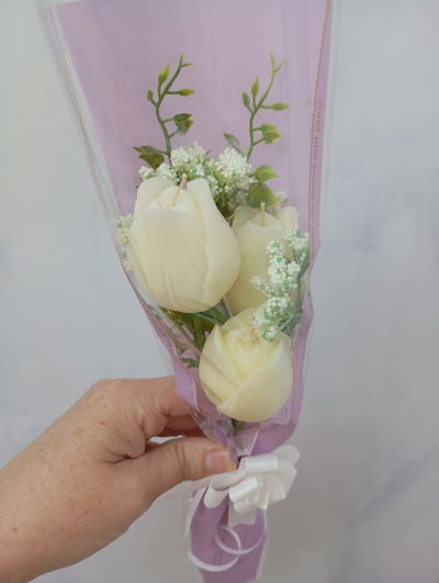 VELAS TULIPANES X3 EN RAMO