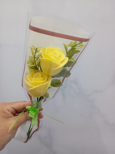 VELAS ROSA ABIERTA CHICA X 2 EN RAMO