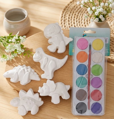 KIT DINOS X 5 PARA PINTAR RESINA CERAMICA