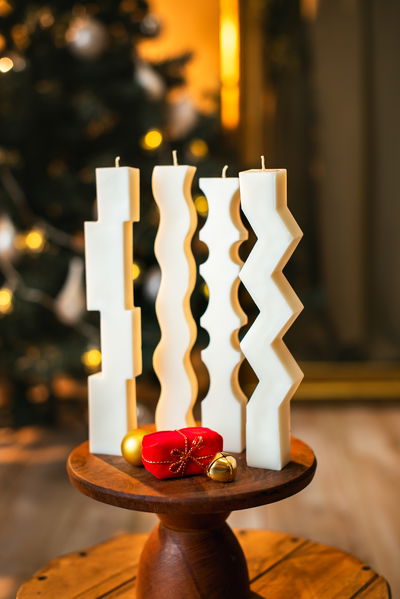 VELAS ALTAS FORMAS PACK X 4