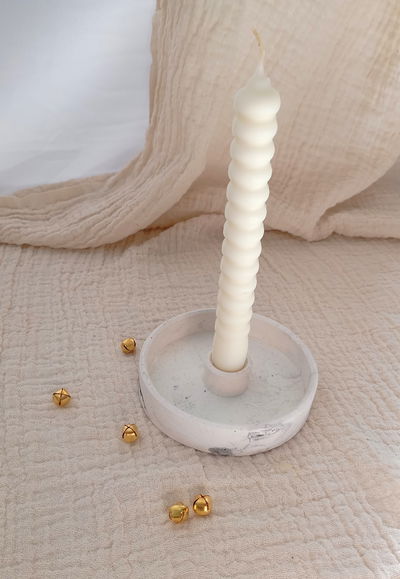 ESPIRALADA GRUESA PACK X2 - VELAS PARA CANDELABRO BLANCAS