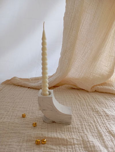 ESPIRALADA FINA PACK X3 - VELAS PARA CANDELABROS BLANCAS