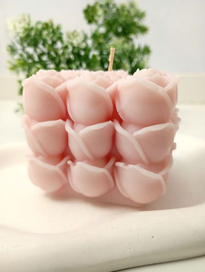 BUBBLE ROSAS - VELA DE CERA DE SOJA