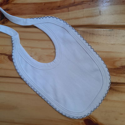 Babero Doble Algodon Blanco 