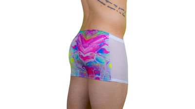 Mini Short magenta rosa con transparencia 